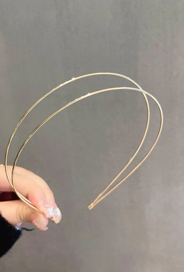 Reriti Golden Double-layered Alloy Hair Hoop