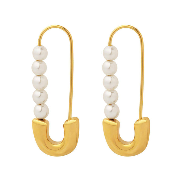 Reriti Intensity 18K gold plated Safety Pin Earrings