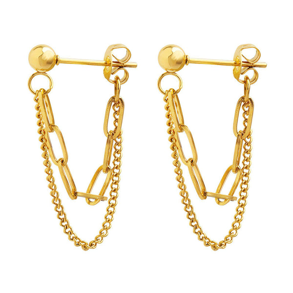 Reriti Intensity 18K gold plated Link Chain Earrings