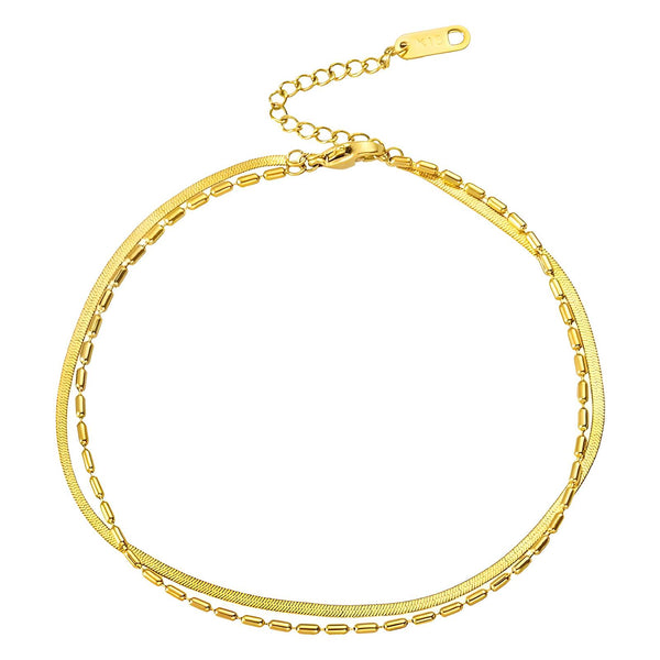 Reriti Intensity 18K gold plated Dainty Med double Bracelet