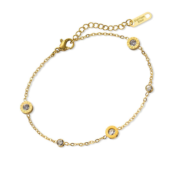 Reriti Intensity 18K gold plated Numeral Small Chain Bracelet