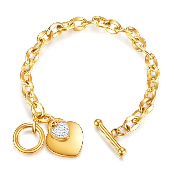 Reriti Intensity 18K gold plated Hearts Chain Bracelet