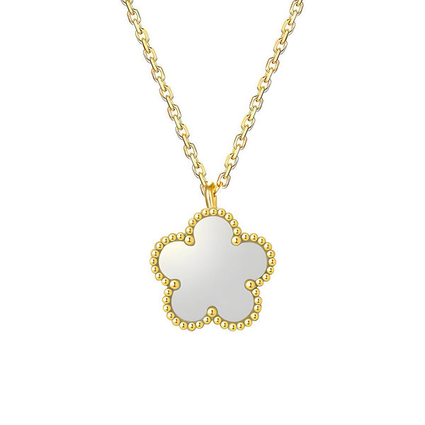 Reriti Intensity 18K gold plated Gold & White Flower Necklace