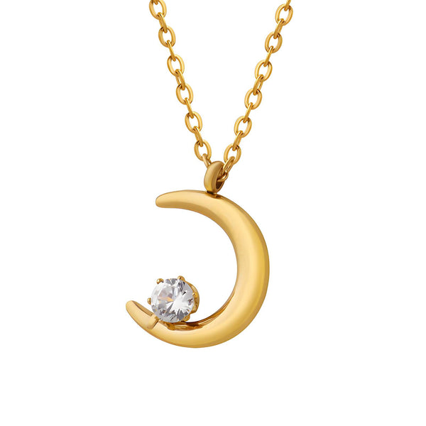 Reriti Intensity 18K gold plated Crescent Necklace