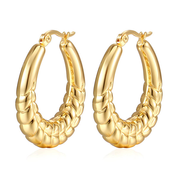 Reriti Intensity 18K gold plated Twisted Hollow Earrings