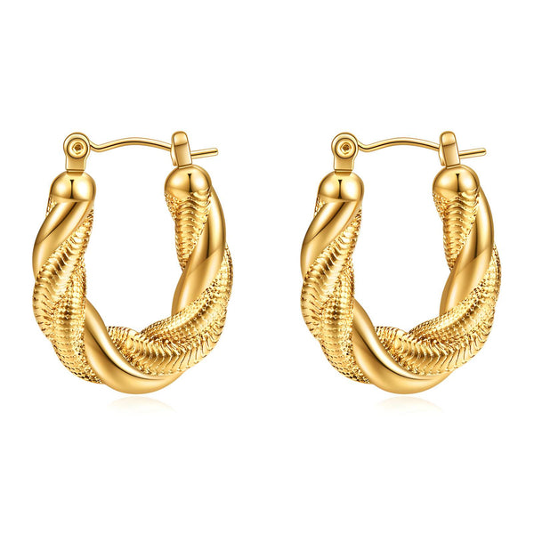 Reriti Intensity 18K gold plated Twisted Mesh Earrings