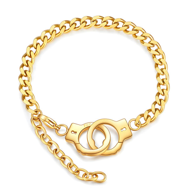 Reriti Intensity 18K gold plated Handcuff charm Bracelet