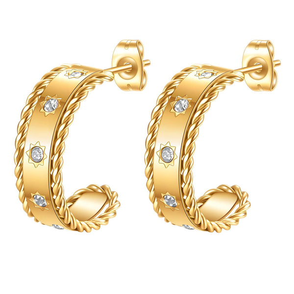 Reriti Intensity 18K gold plated Luna Star Earrings
