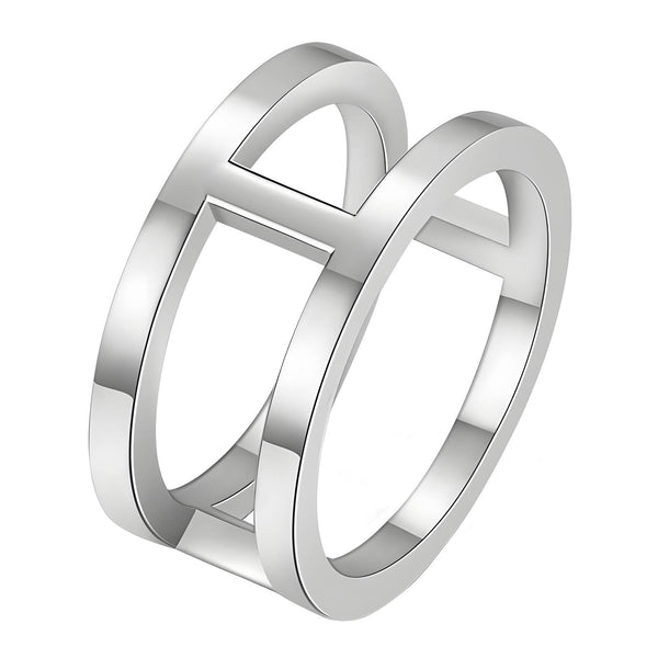 Reriti Intensity 18K gold plated Silver Double Circle Hollow Finger Ring