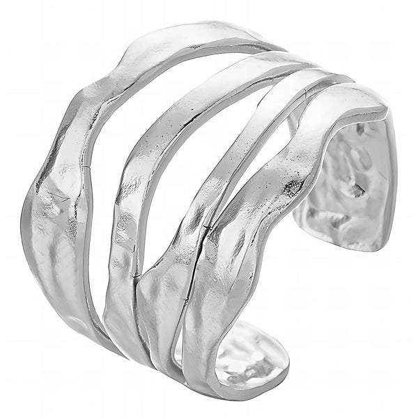 Reriti Intensity 18K gold plated Silver Geometric Cuff Ring