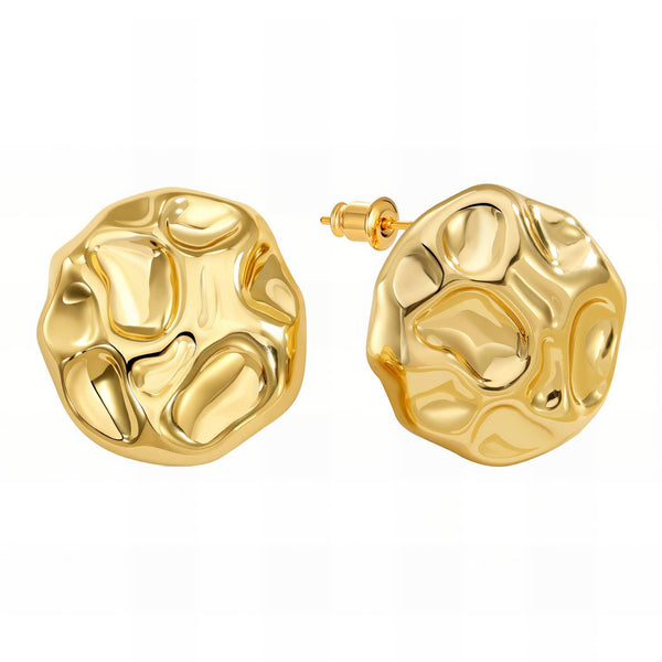 Reriti Intensity 18K gold plated Irregular Circle Earrings