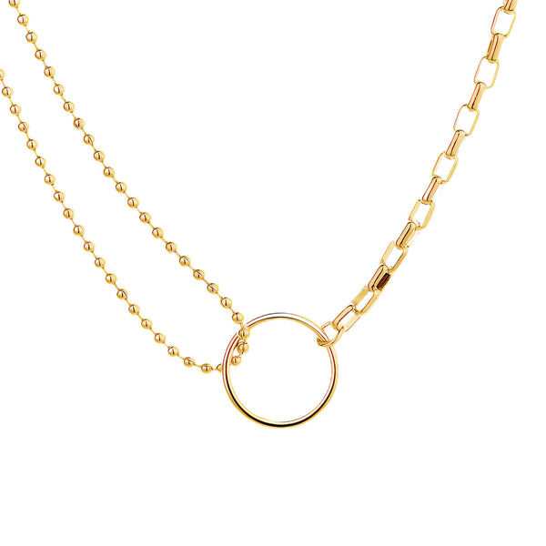 Reriti Intensity 18K gold plated Circle Necklace