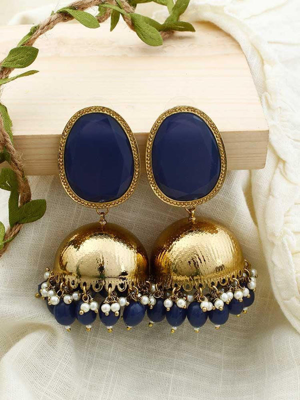 Reriti Navy Shesha Earrings